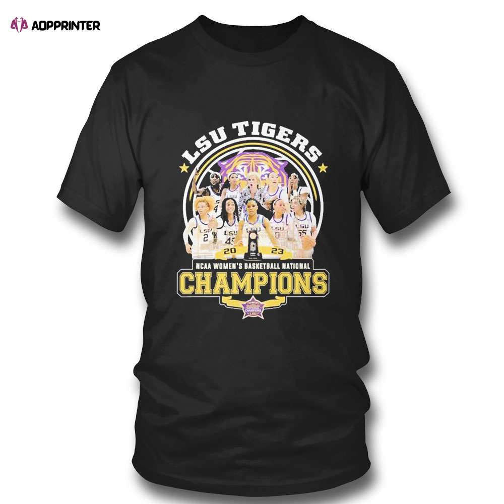 2023 Ncaa Womens Basketball National Champions Lsu Tigers Team T-shirt