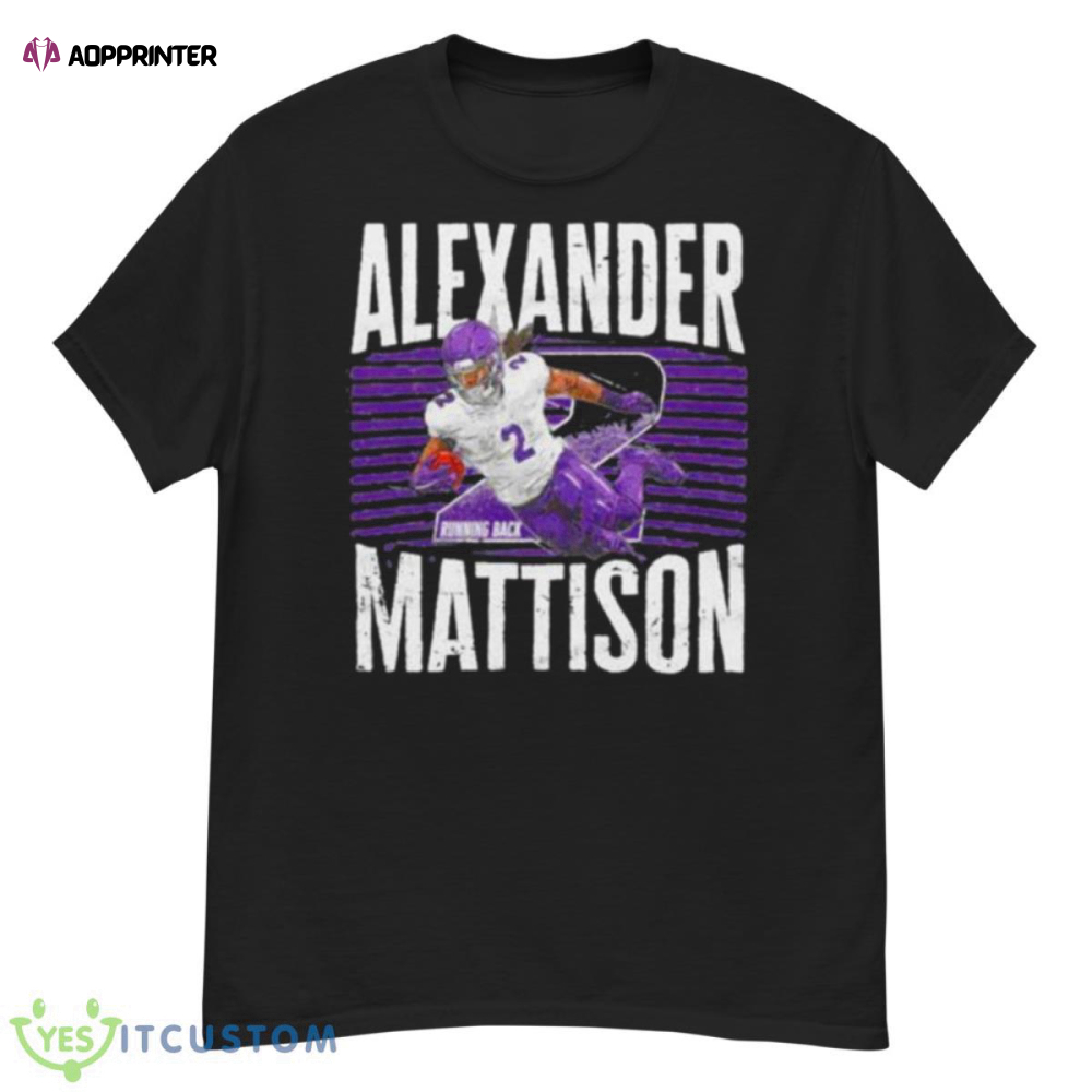Alexander Mattison 2 running back Minnesota Vikings leap shirt
