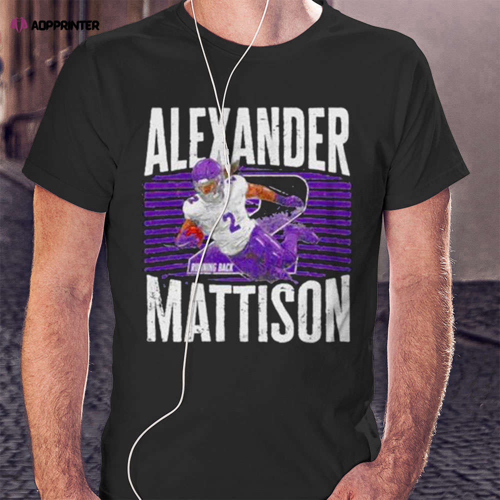 Alexander Mattison 2 Running Back Minnesota Vikings Leap Shirt