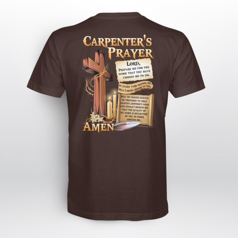 Awesome Carpenter’s Prayer Navy Blue Carpenter T-shirt For Men And Women