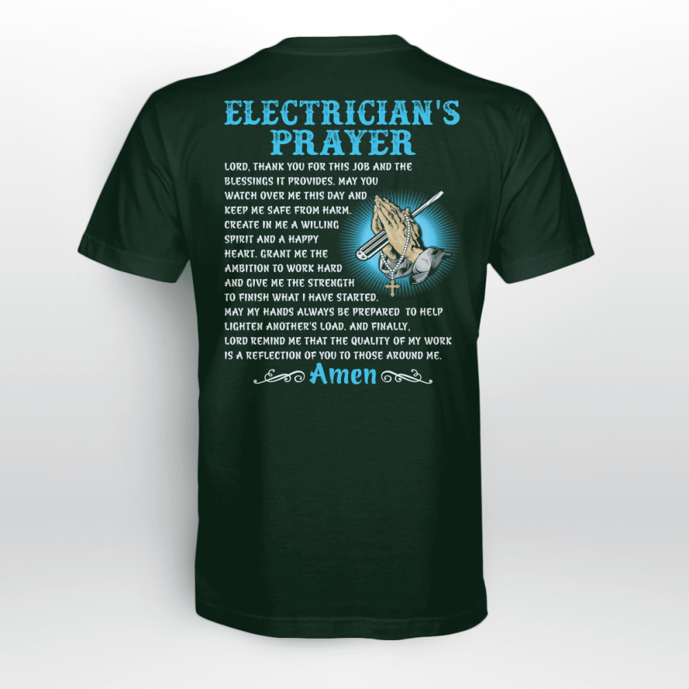 Awesome Electrician’s Prayer T-shirt For Men And Women