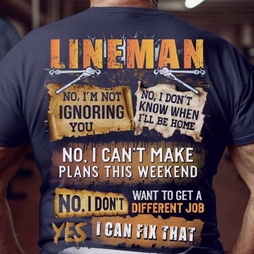 Awesome Lineman  T-shirt For Men And Women