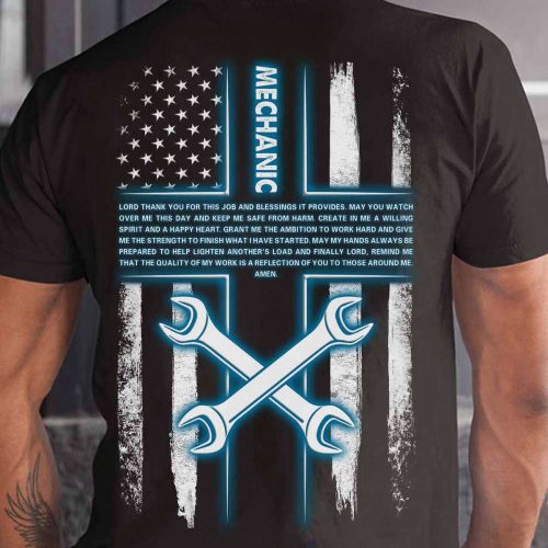 Awesome Mechanic Black T-shirt For Men And Women