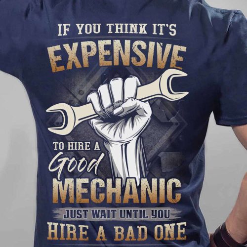 Awesome Mechanic Navy Blue Mechanic T-shirt For Men And Women