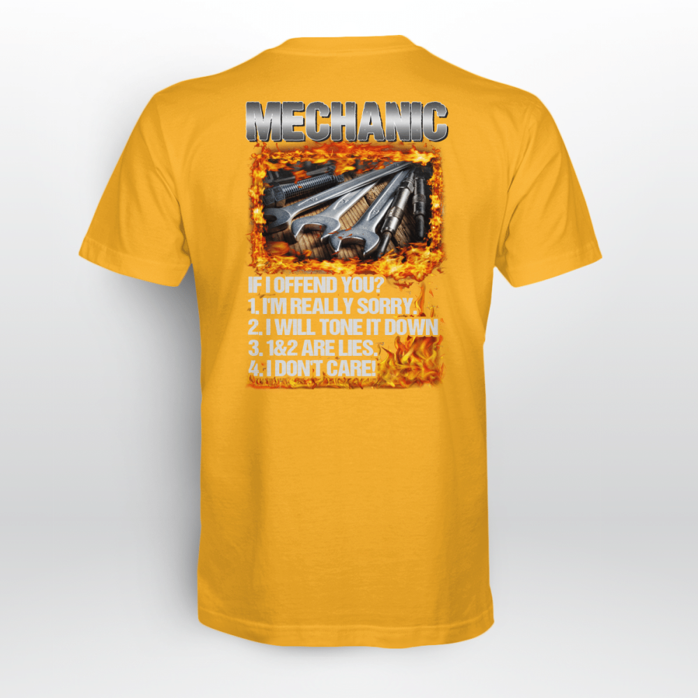 Awesome Mechanic Orange T-shirt For Men And Women