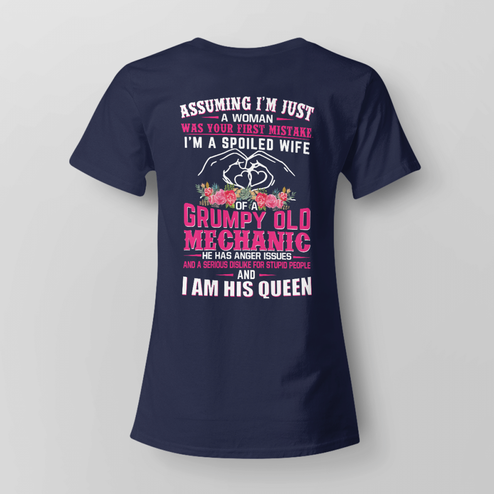 Awesome Mechanic’s lady – Charcol T-shirt For Men And Women