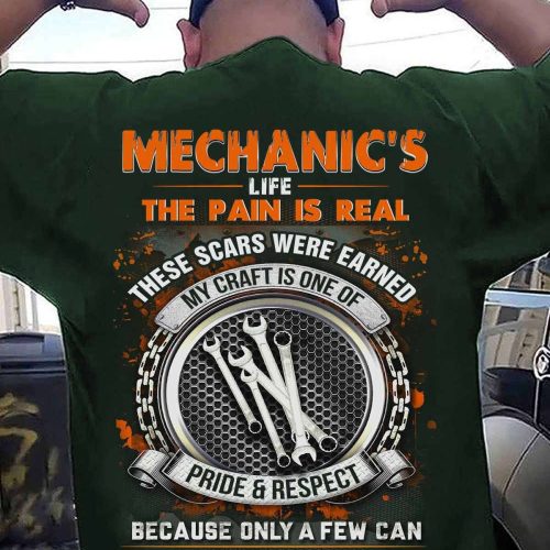 Awesome Mechanic’s Life Forest Green Mechanic T-shirt For Men And Women