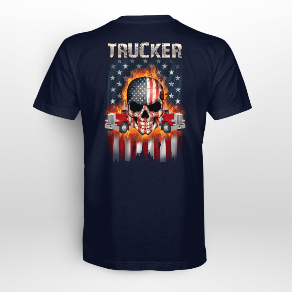 Awesome Trucker Black T-shirt For Men And Women