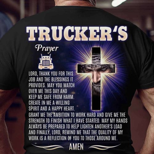 Awesome Trucker’s Prayer T-shirt Gift For Father And Truckers