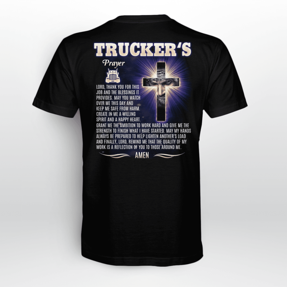 Awesome Trucker’s Prayer T-shirt Gift For Father And Truckers