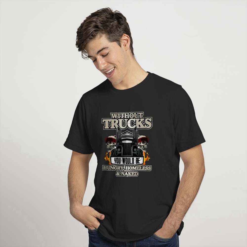 Badass Trucker Shirt US Truckers Mens Vintage Gift T-shirt Gift For Father And Truckers