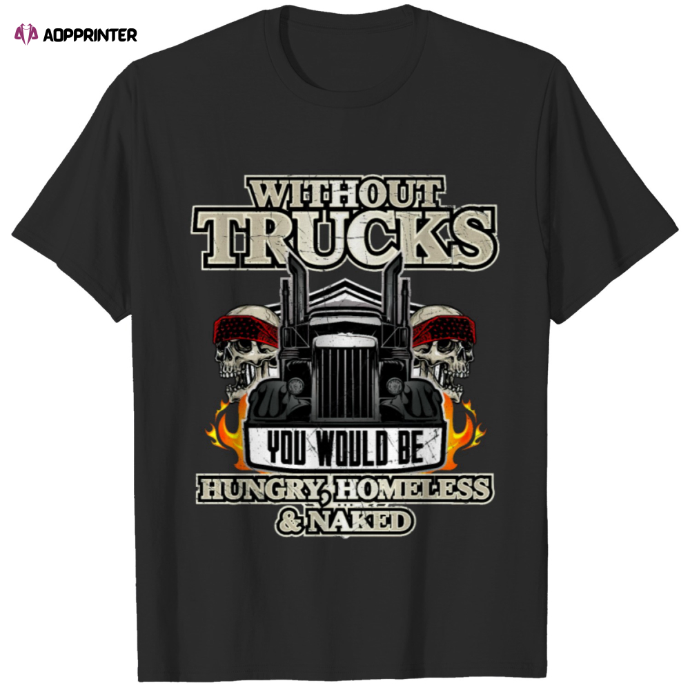 Badass Trucker Shirt US Truckers Mens Vintage Gift T-shirt Gift For Father And Truckers