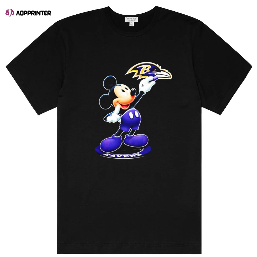 Baltimore Ravens Mickey Mouse Logo 2023 Shirt Gift For Fan