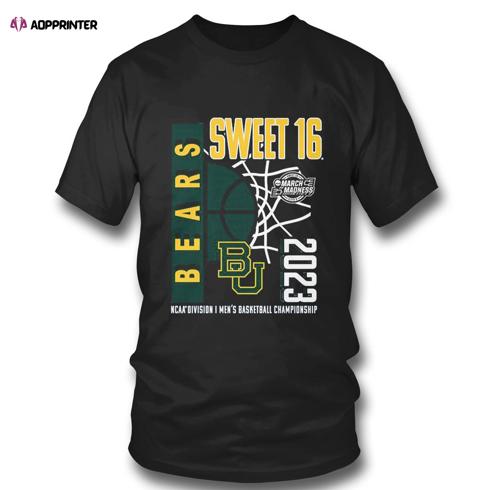 Baylor Mens Basketball Ncaa March Madness Sweet Sixteen 2023 T-shirt