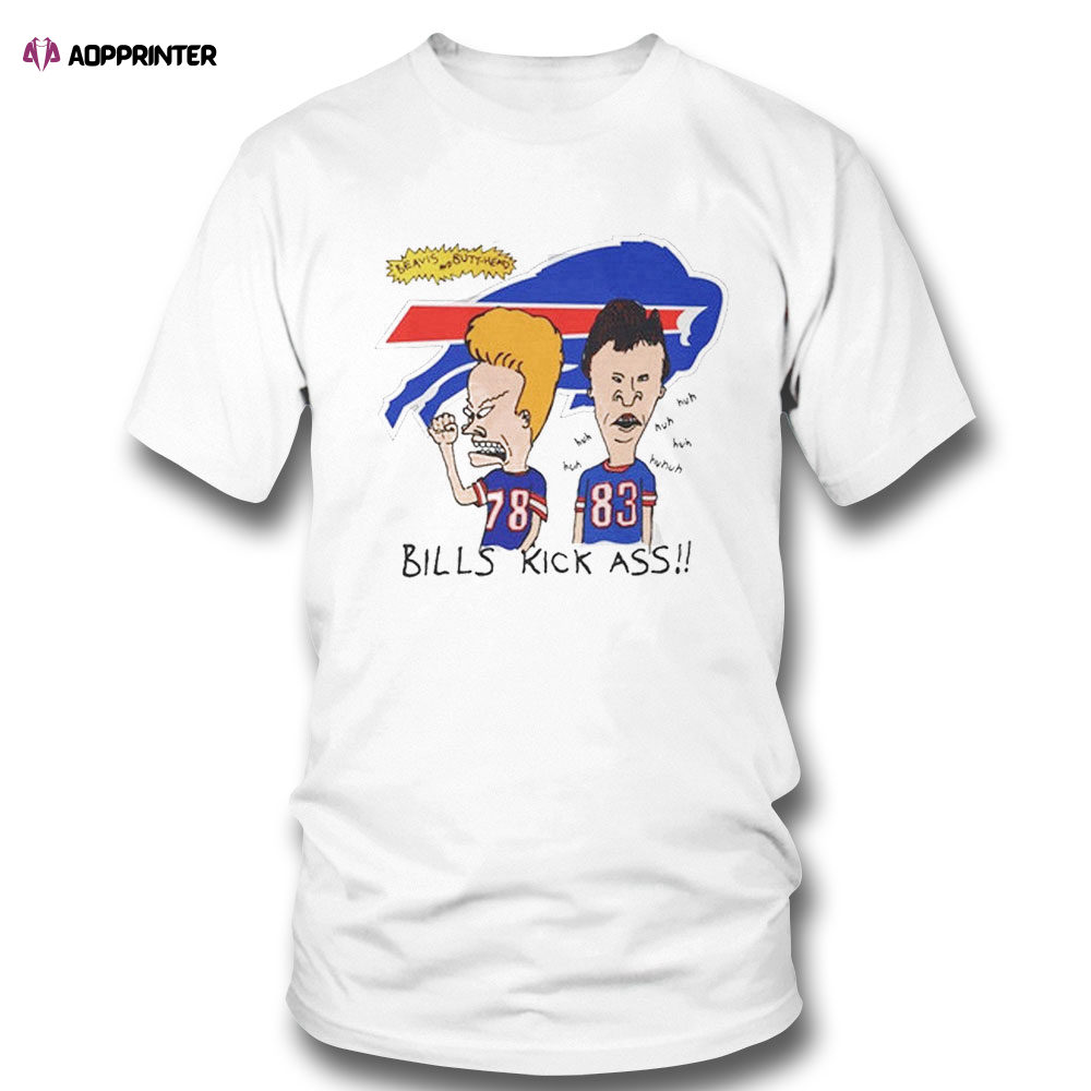 Beavis Butthead Buffalo Bills Kick Ass Shirt Long Sleeve, Ladies Tee