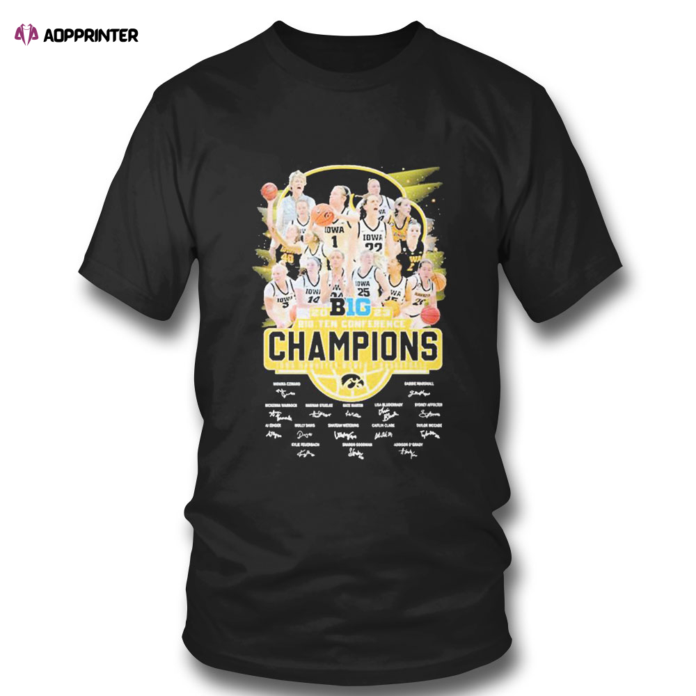 Big 2023 Big Ten Conference Champions Iowa Hawkeyes Womens Basketball T-shirt