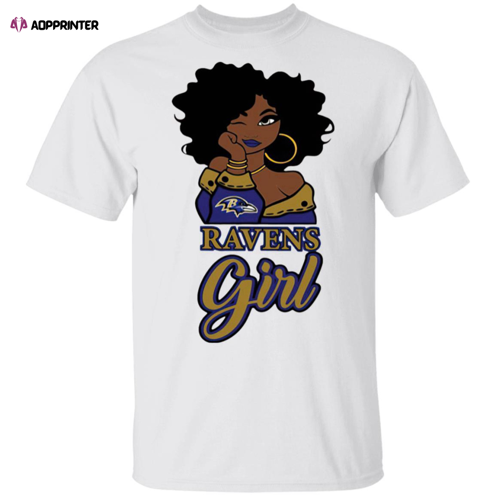 Black Girl Baltimore Ravens Shirt