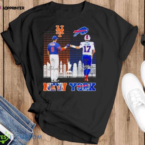 Brandon Nimmo New York Mets And Josh Allen Buffalo Bills New York City Signatures Shirt