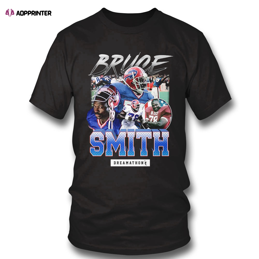 Brudce Smith Buffalo Bills T-shirt Long Sleeve, Ladies Tee