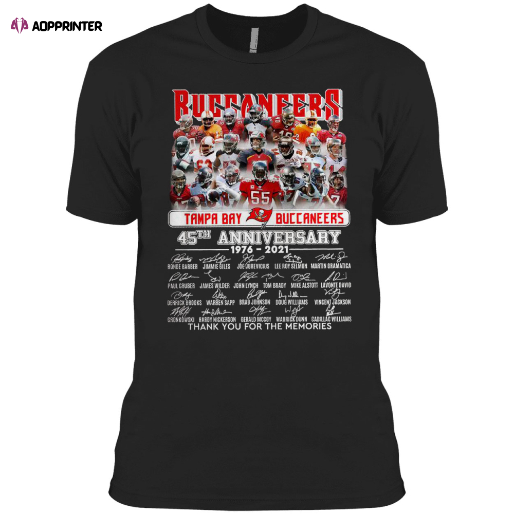 Buccaneers Tampa Bay Buccaneers 35TH Anniversary 1976 2021 signatures shirt