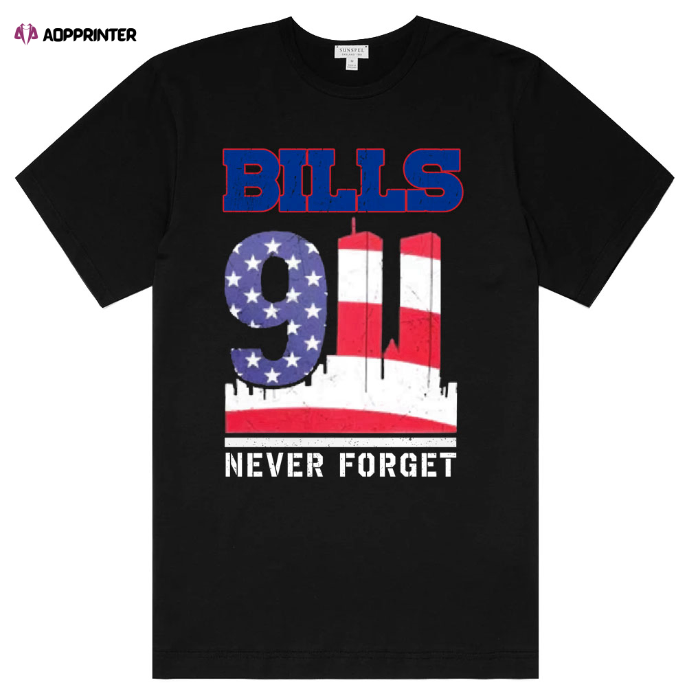 Buffalo Bills T Shirt Never Forget Patriot Day Vintage Shirt Memories Shirt