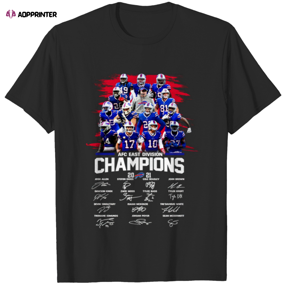 Buffalo Bills Wins Champions 2021 AFC East Championship T-Shirt