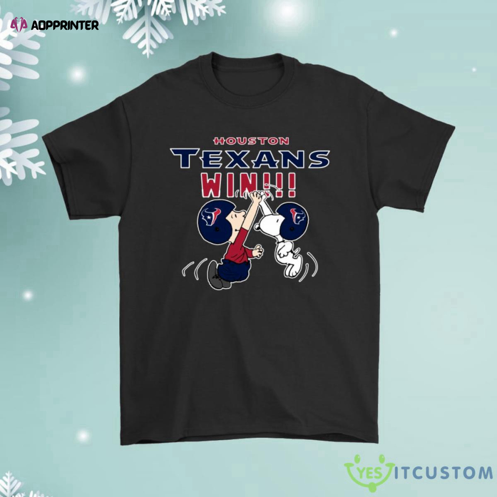 Charlie Snoopy High Five Houston Texans Win Shirt