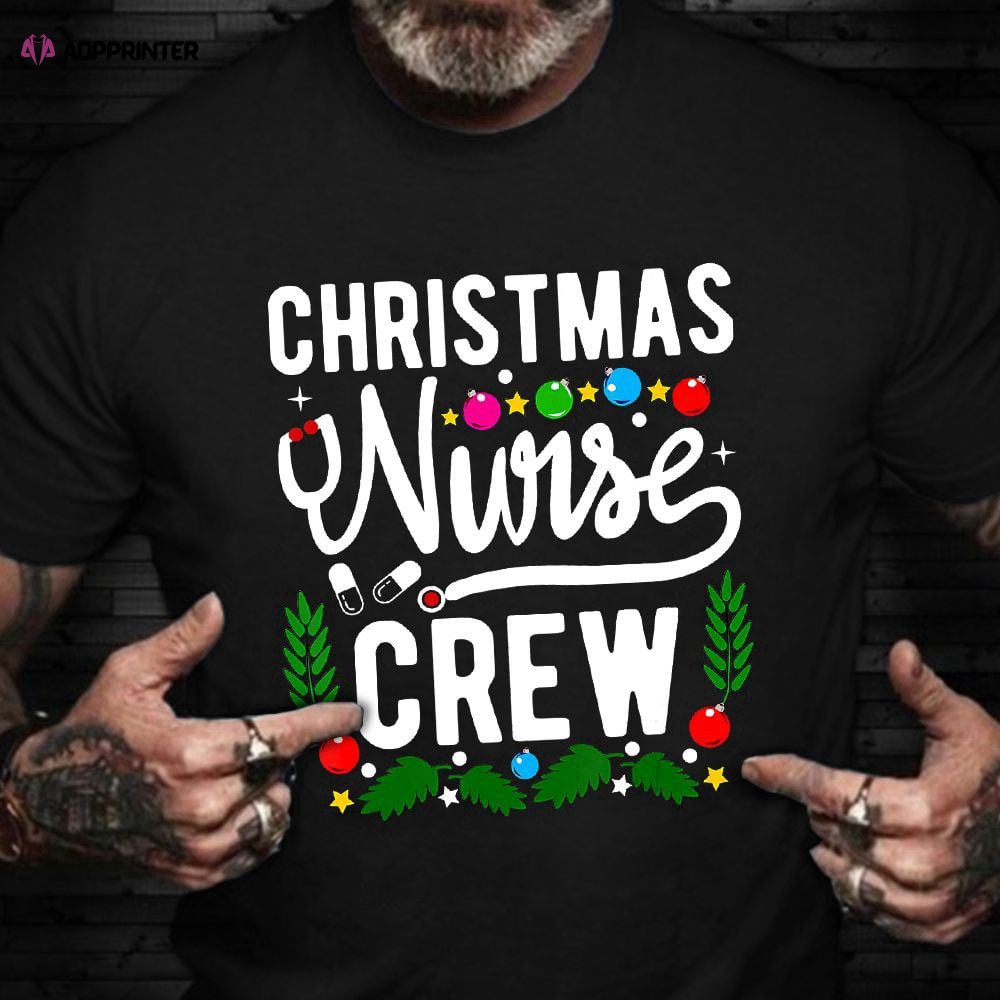 Christmas Nurse Crew T-Shirt Cute Women’s Christmas Shirts Nurse Graduation Gifts For Daughter