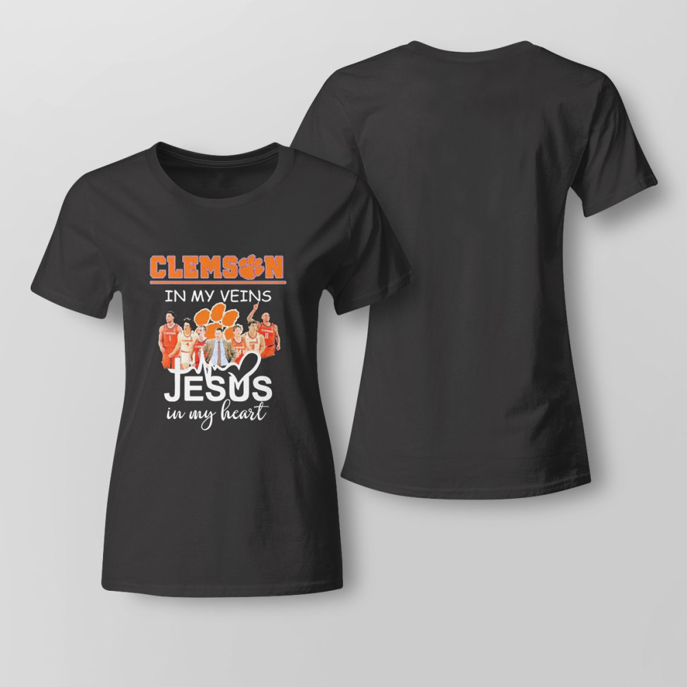 Clemson Tigers Basketball In My Veins Jesus In My Heart Shirt For Men And Women