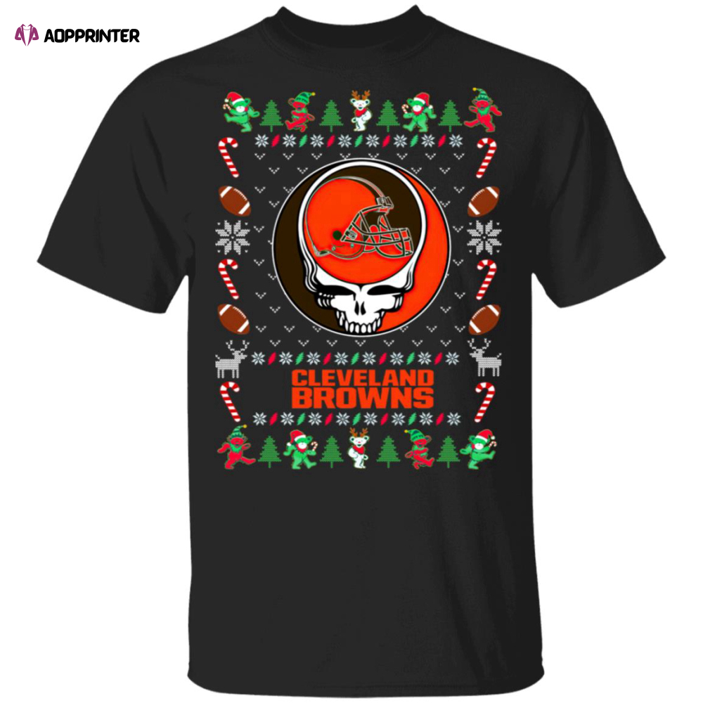 Cleveland Browns Gratefull Dead Ugly Christmas Sweater
