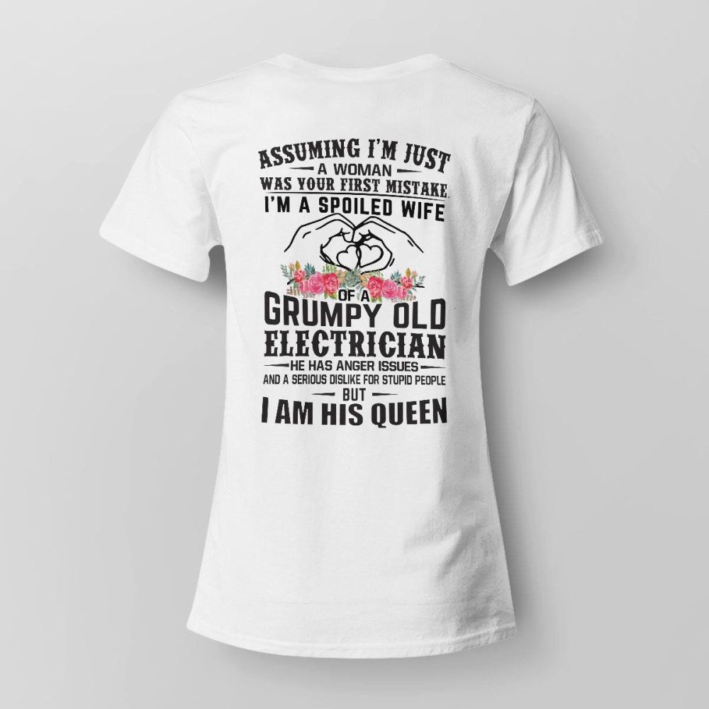 Cute Electrician’s Lady White Electrician T-shirt For Men And Women