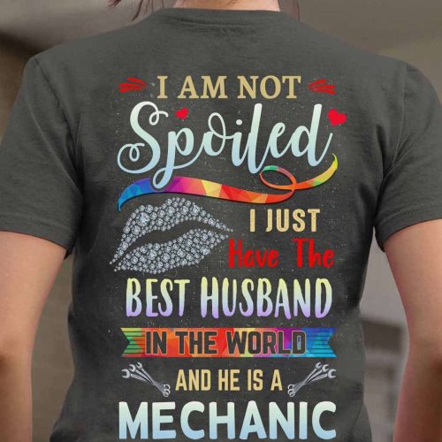 Cute Mechanic’s Girl Charcol  T-shirt For Men And Women