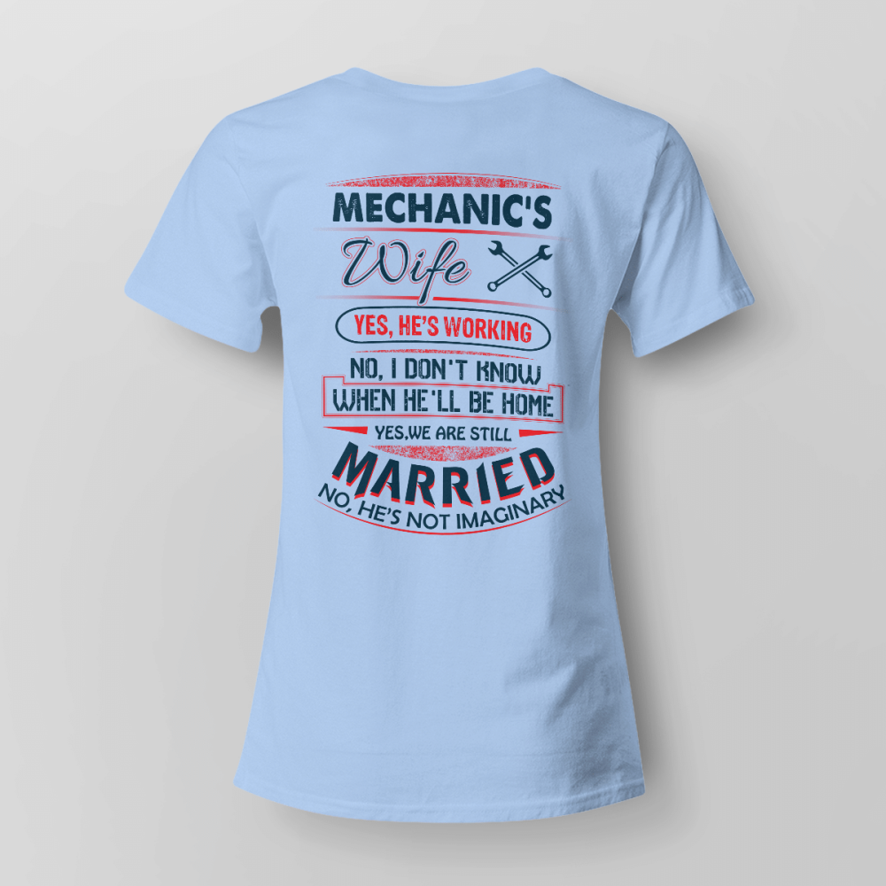 Cute Mechanic’s Wife Sport Grey T-shirt For Men And Women