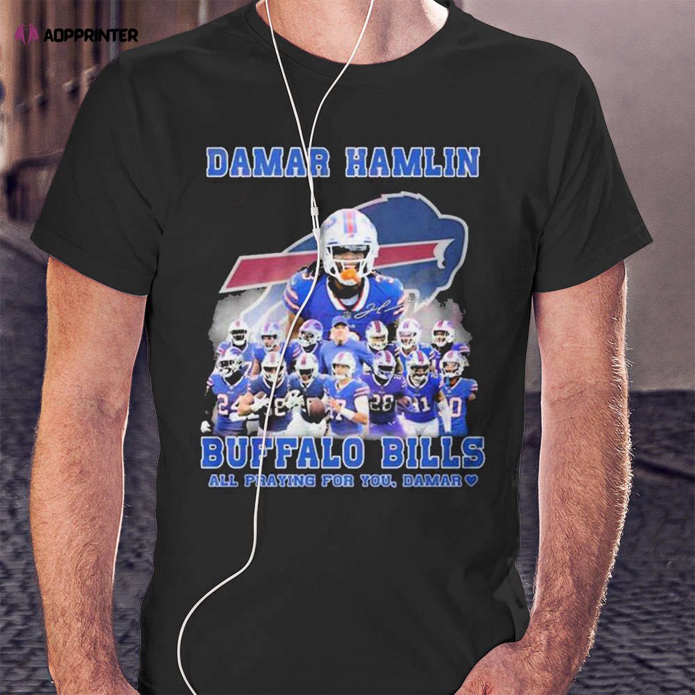 Damar Hamlin Buffalo Bills All Praying For You Damar Signature Shirt Longsleeve