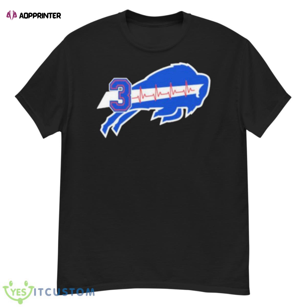 damar Hamlin Buffalo Bills logo heartbeats shirt