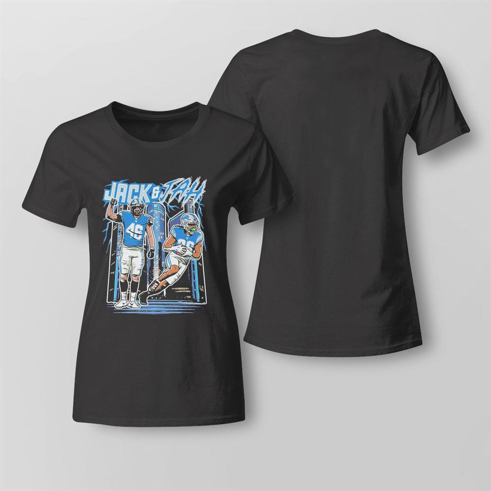 Detroit Lions Jack And Jah Vintage Skyline T-shirt