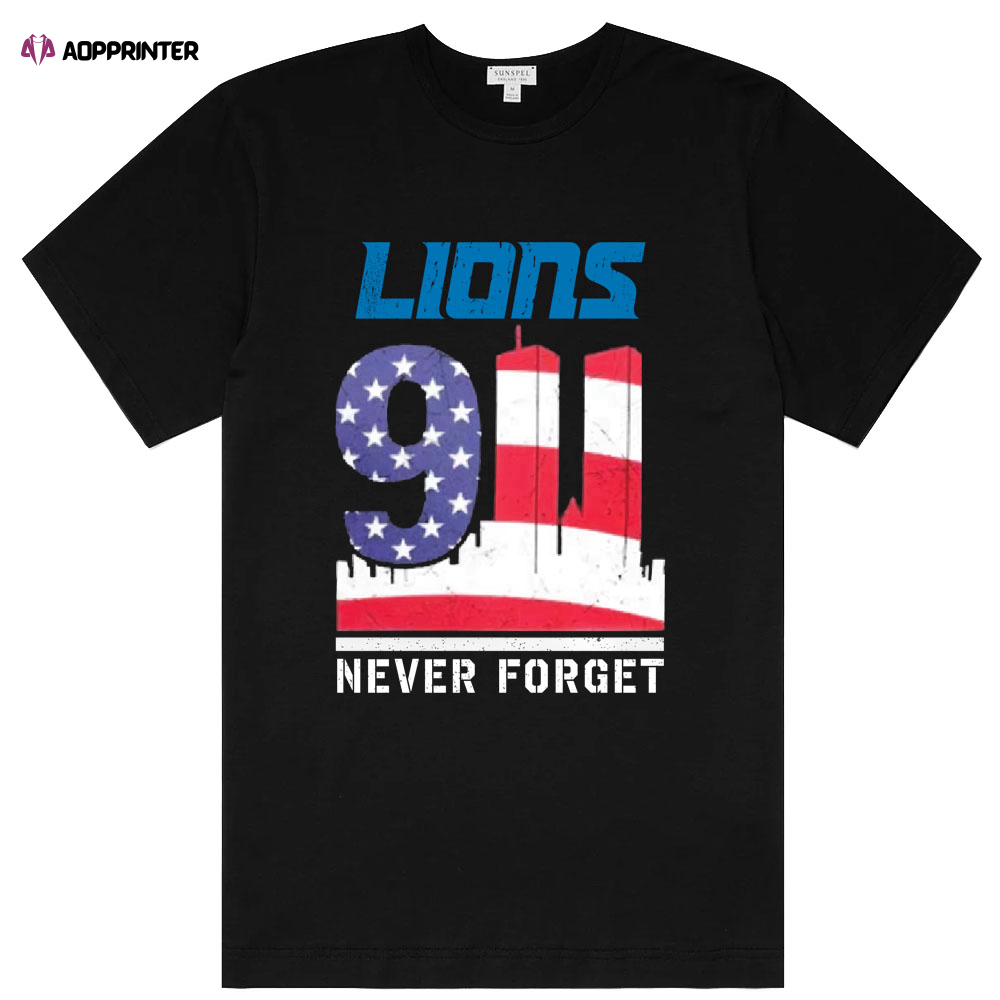 Detroit Lions Shirts Never Forget Patriot Day Vintage Shirt Memories Shirt
