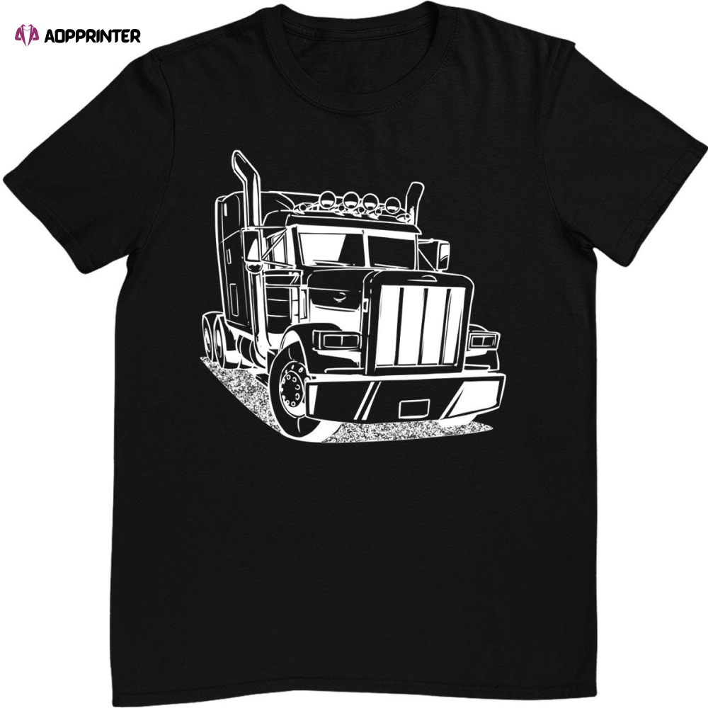 Diesel Big Rig 18 Wheeler Semi Trailer Truck Driver Trucker T-shirt For Men And Women