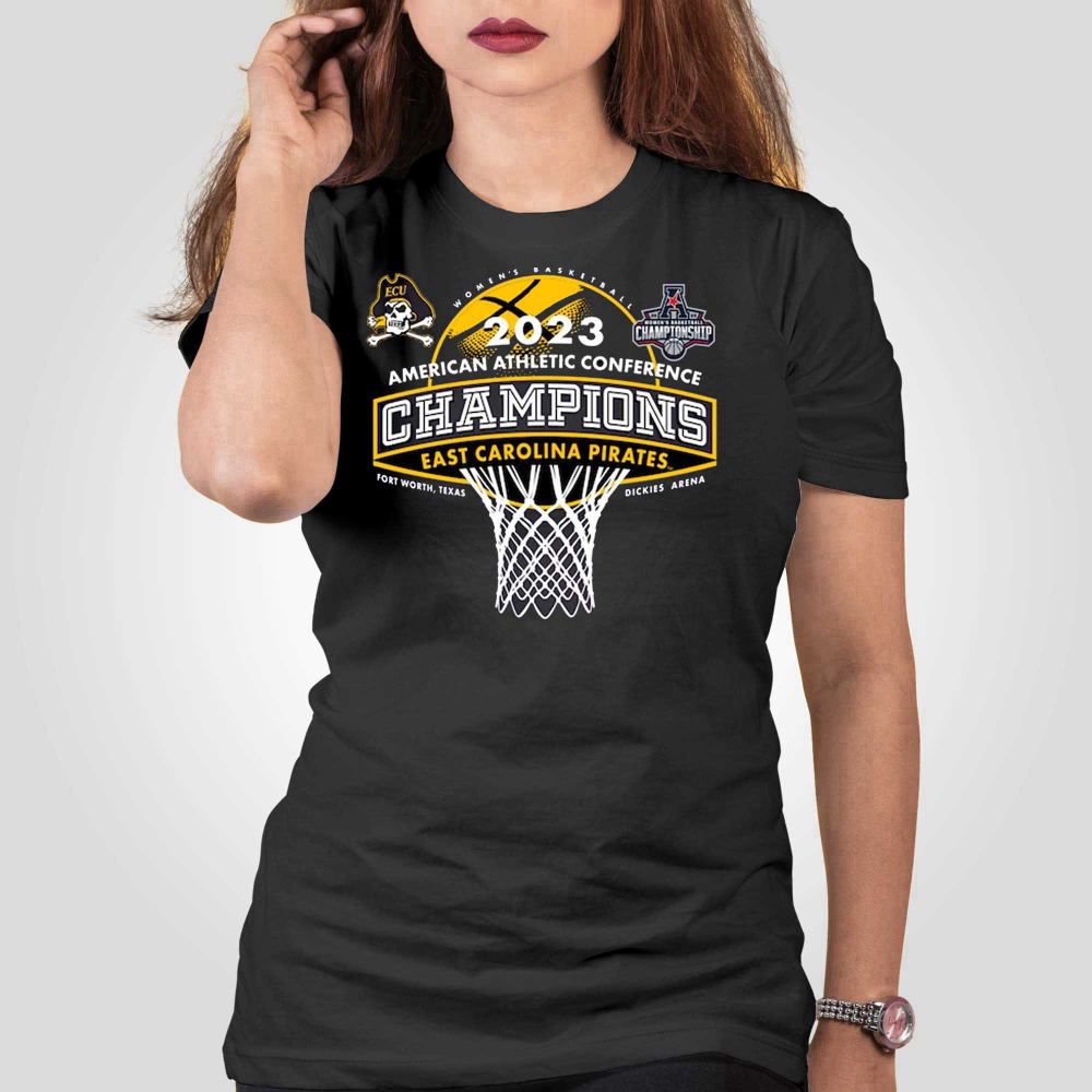 Ecu Pirates 2023 Aac Womens Basketball Conference Tournament Champions Locker Room T-shirt