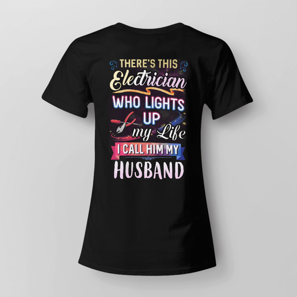 Electrician’s Lady Navy Blue Electrician T-Shirt For Men And Women