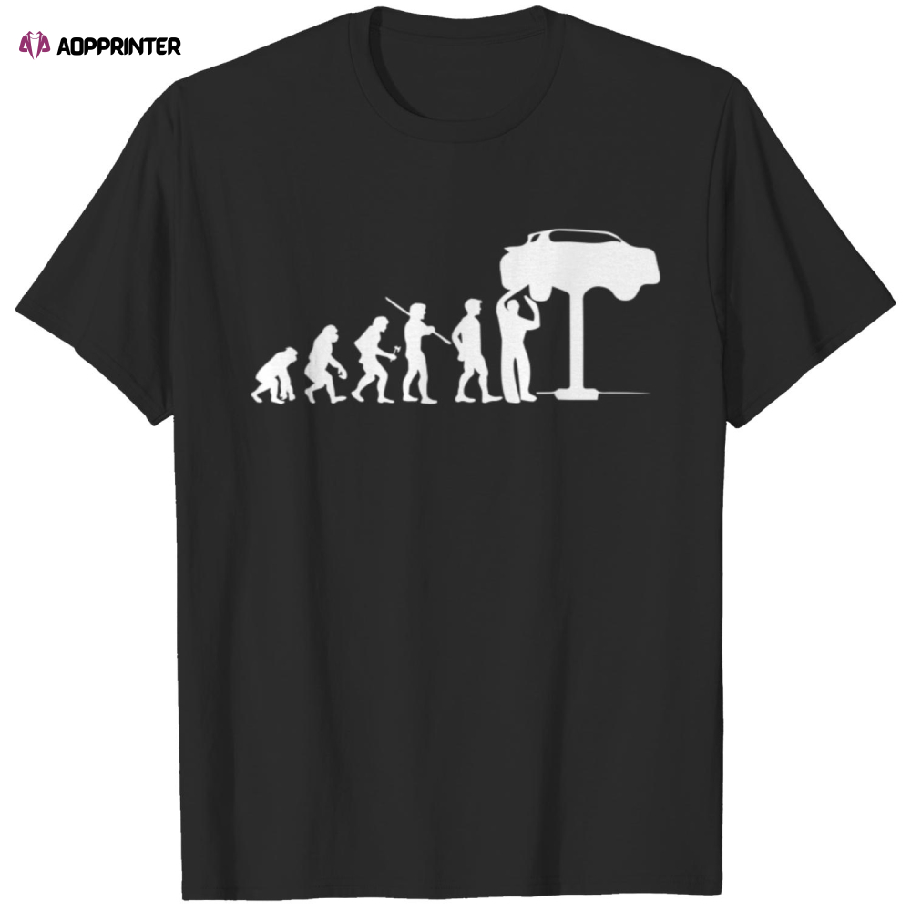 Evolution Mechanic Funny T-shirt Automotive Technician Gift