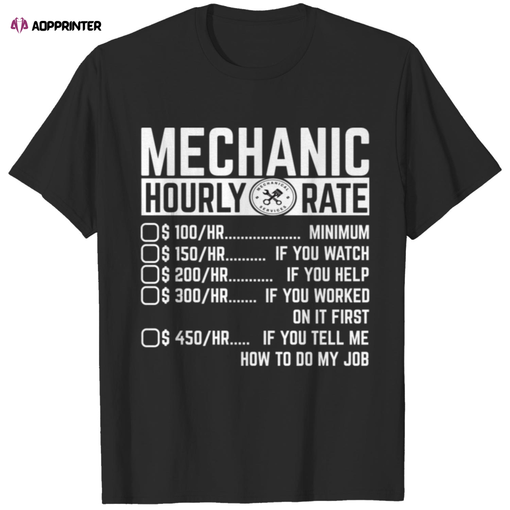 Mechanic T-Shirt Horsepower Torque Funny T-Shirt For Men And Women