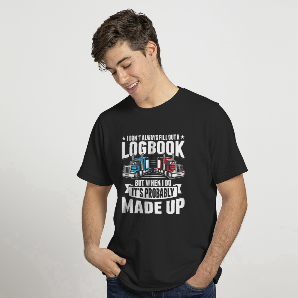 Funny Trucker Logbook Truck Driving Tractor Trailer T-Shirt