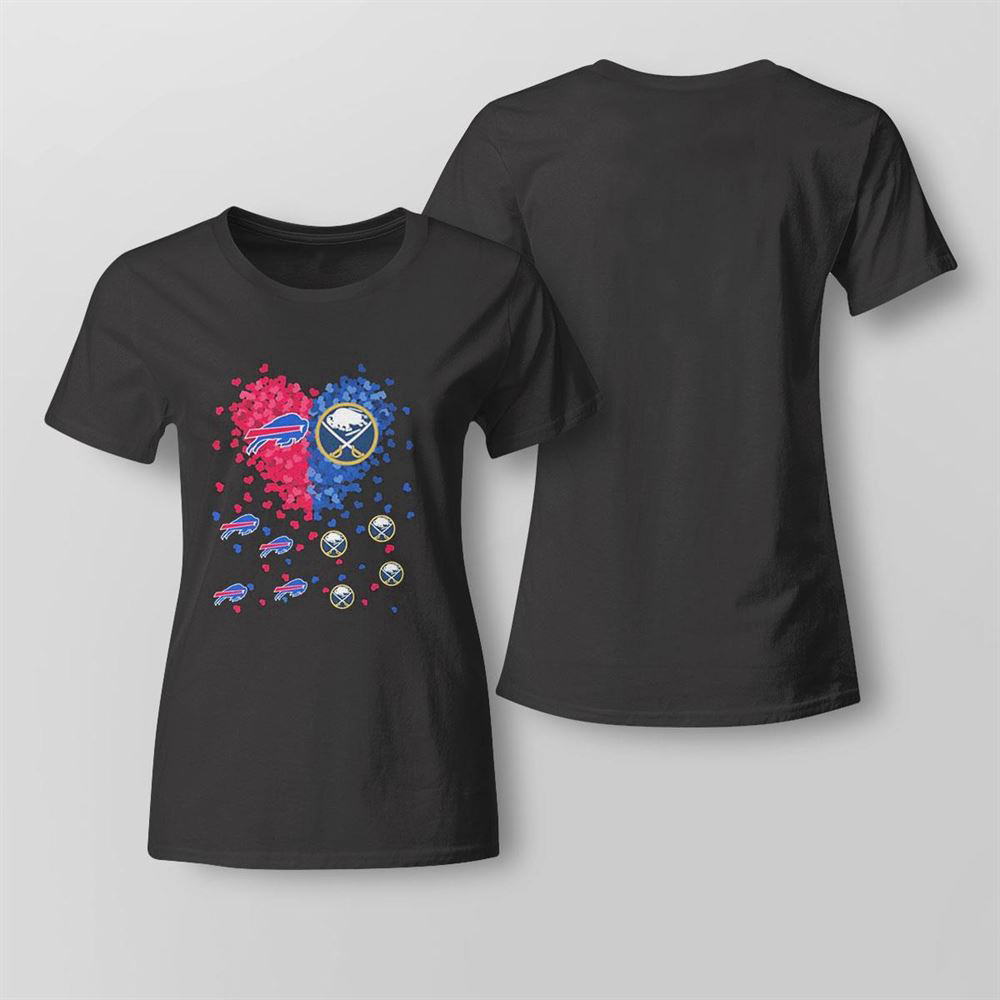 Hearts Love Buffalo Bills And Buffalo Sabres T-shirt