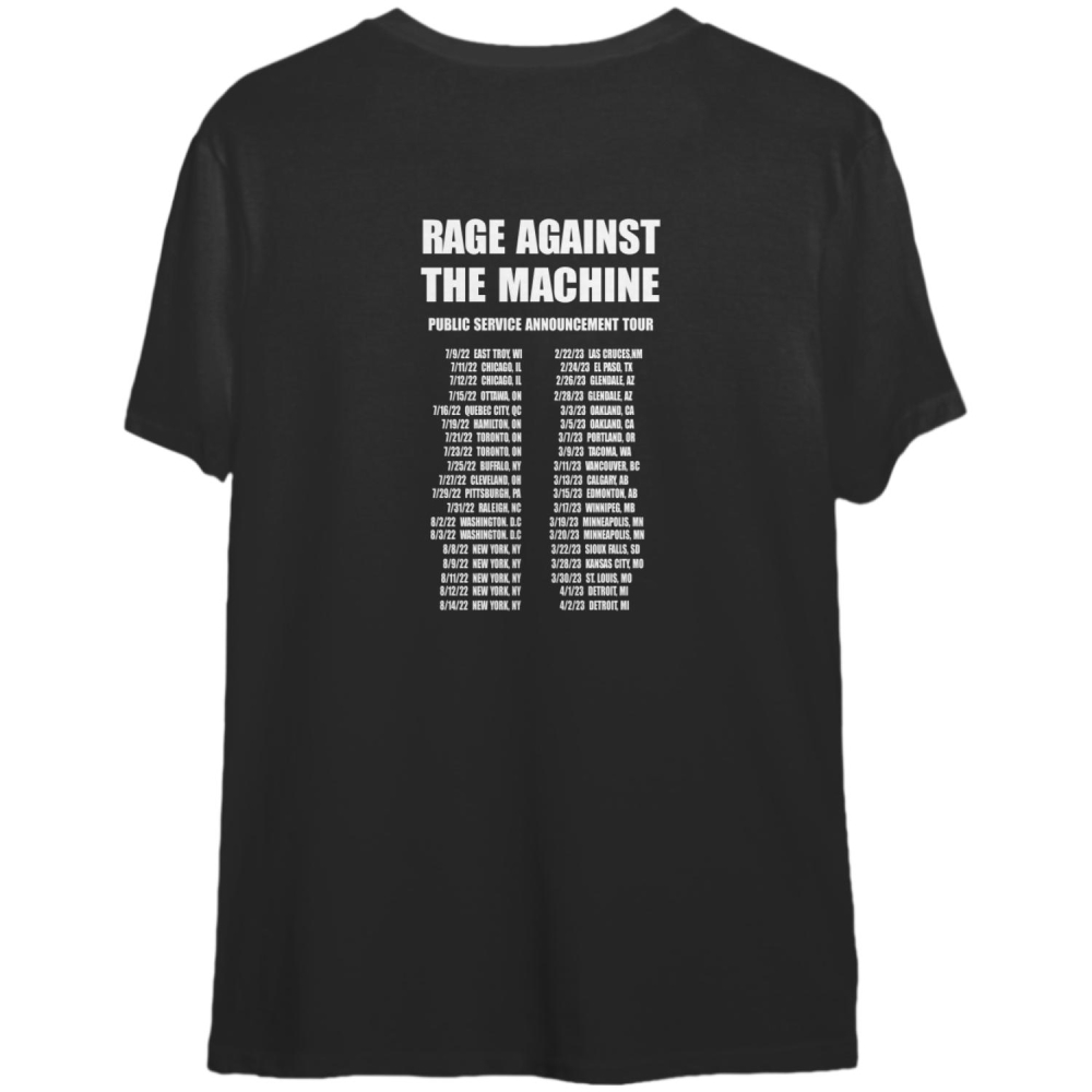 Hot 2023!! Rage Against The Machine Tour Shirt, Rage Against The Machine T-shirt