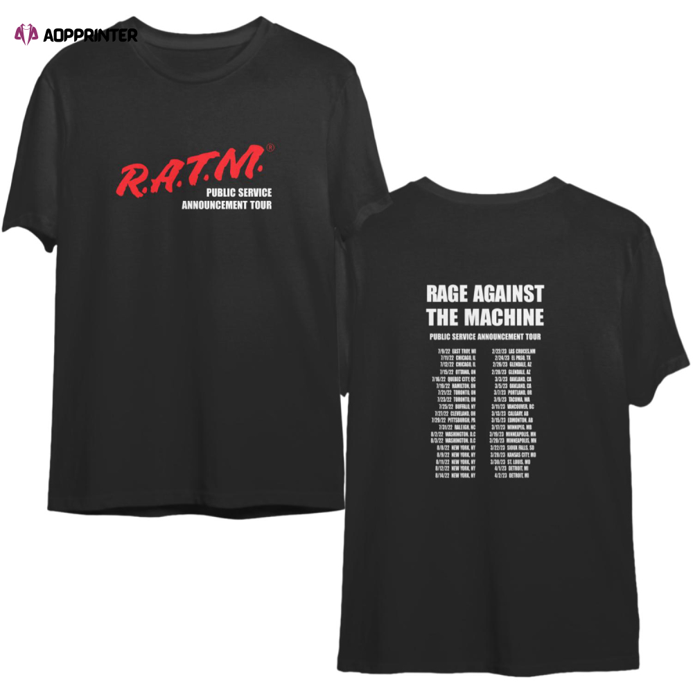 Rage Against The Machine Tour 2023 T-shirt, Rage Against the Machine Shirt