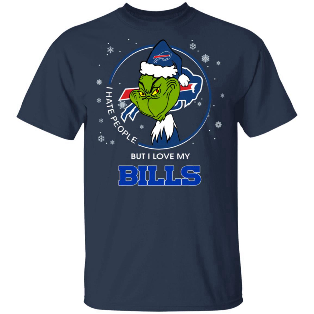 I Hate People But I Love My Buffalo Bills Grinch Shirt