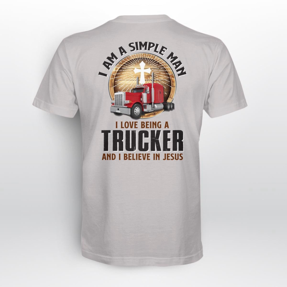I Love Being A Trucker Lime Trucker T-shirt For Men And Women