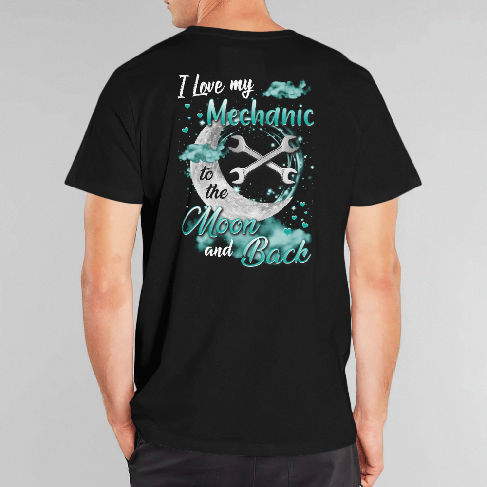 I Love My Mechanic Navy Blue Mechanic  T-shirt For Men And Women