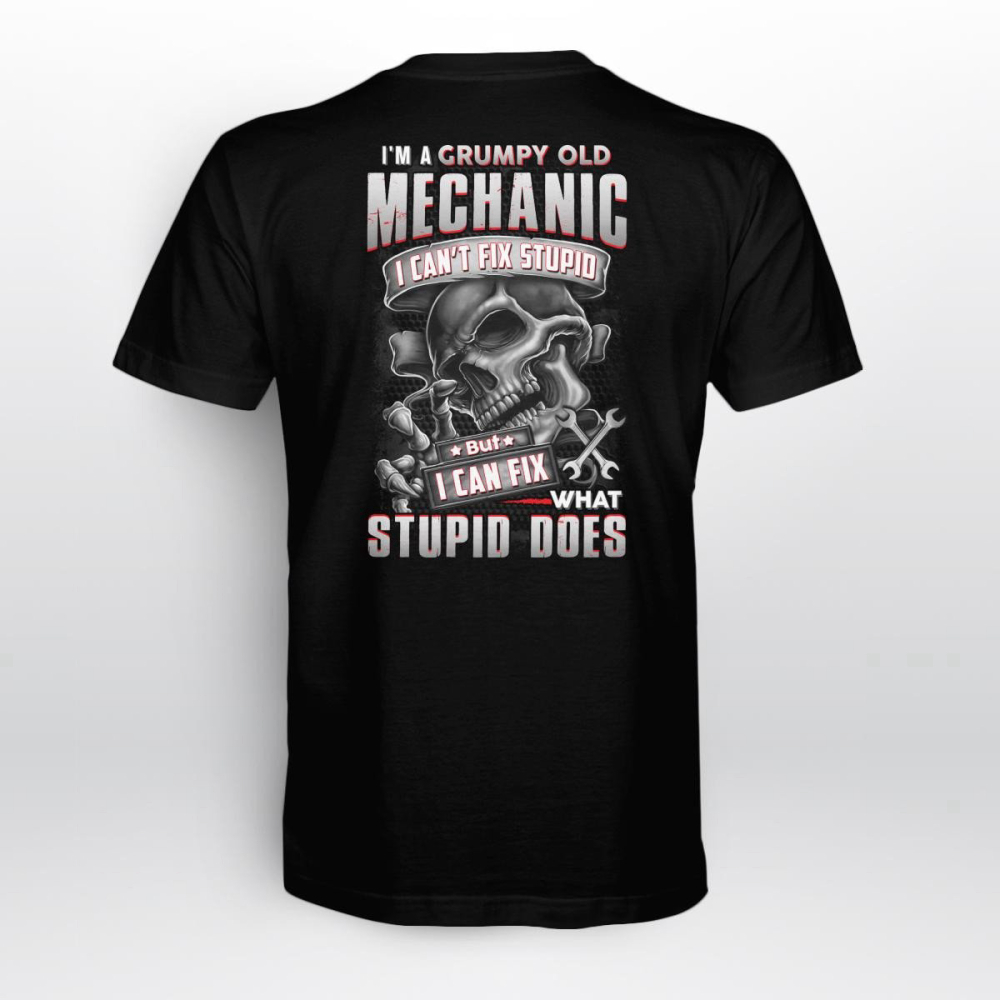 I’m A Grumpy Old Mechanic Black Mechanic  T-shirt For Men And Women